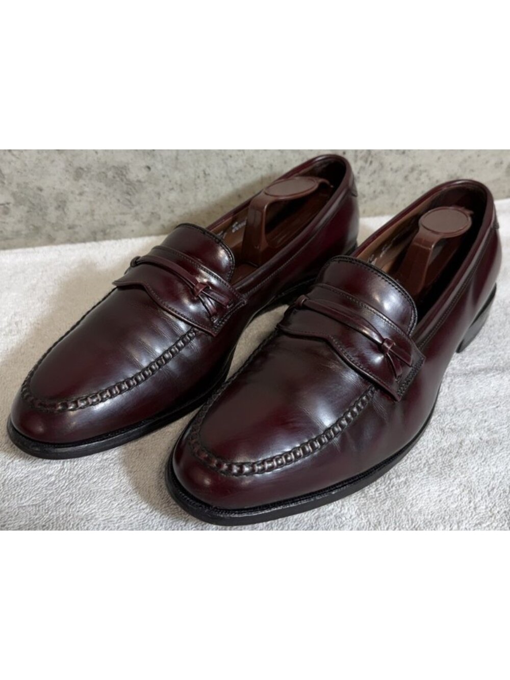 Vintage Allen Edmonds Barrington Burgundy Oxblood Casual Leather Loafers Sz 10 C